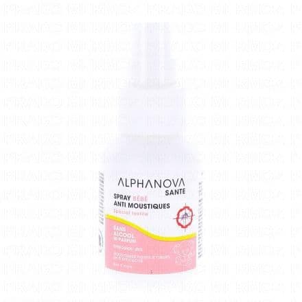 ALPHANOVA Santé - Spray Bébé Anti-Moustiques spécial textile 50ml
